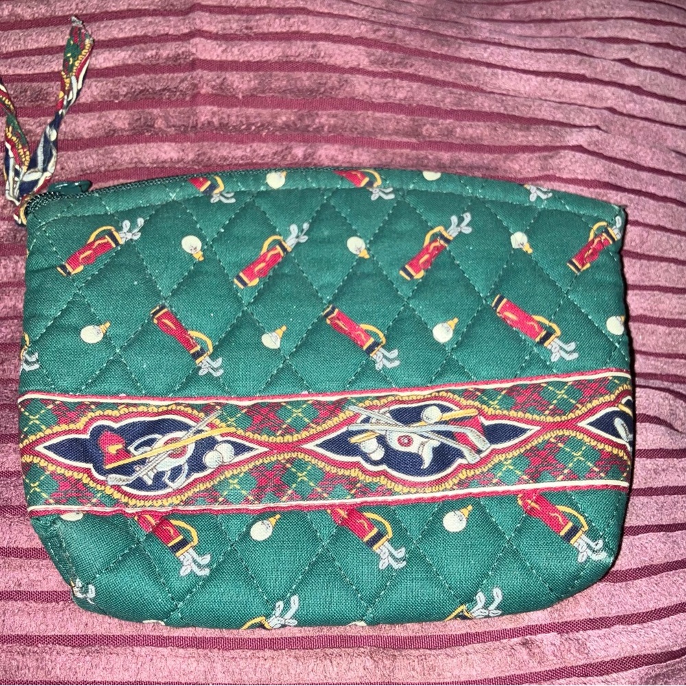 Vera Bradley Rare Golf Green Small Cosmetic NWOT